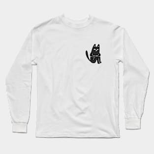 Sad Black Cat Long Sleeve T-Shirt